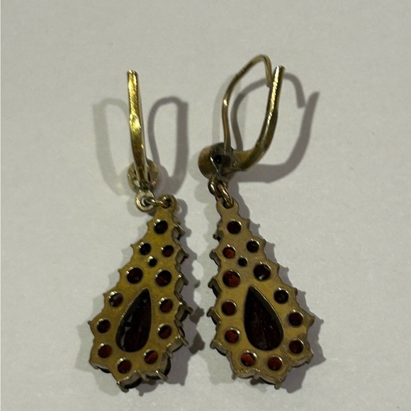 Antique Edwardian Garnet Earrings - Picture 4 of 5